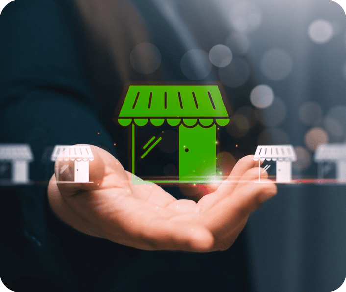 Icono verde de tienda