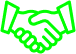 icono verde dándose la mano