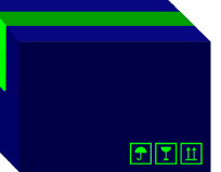 icono caja delivery azul