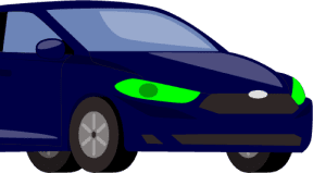 icono diseño de auto sedan azul