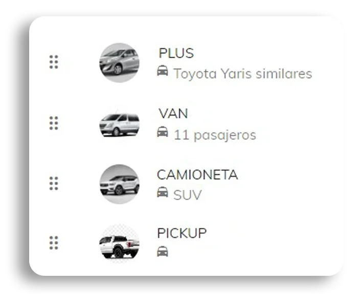 vehiculos taxi